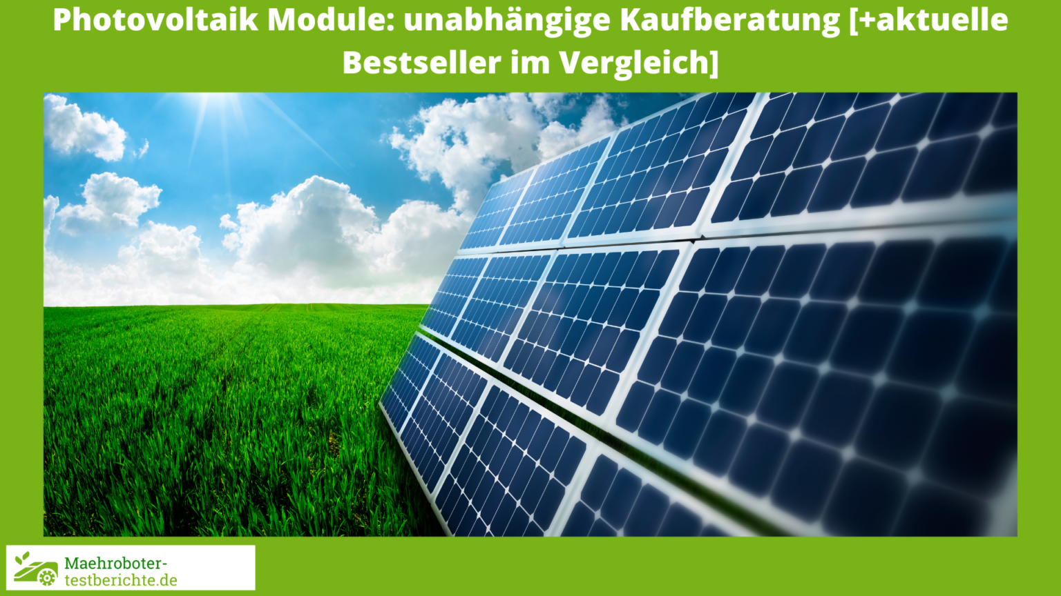 Photovoltaik Module Test 2024 die besten 5 Testsieger im Vergleich