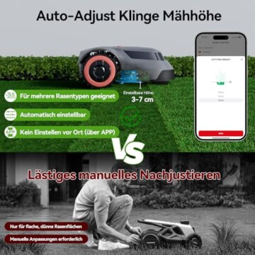  529,99€ KOSTENFREIE Retouren  GRATIS Lieferung Montag, 5. Mai für Prime-Mitglieder. Bestellung innerhalb 8 Stdn. 26 Min. Liefern an Jonas - 46419‌ Isselburg Auf Lager Menge: 1 Menge:1 In den Einkaufswagen Jetzt kaufen Versand Amazon Verkäufer WHSJ EU Rückgaben Retournierbar innerhalb von 30 Tagen nach Erhalt Zahlung Sichere Transaktion Mehr anzeigen Für weitere Informationen, Impressum, AGB und Widerrufsrecht klicke bitte auf den Verkäufernamen.. Auf die Liste Redkey MGC500 Mähroboter Rasenmäher Roboter - Akku Rasenroboter Kabelbruch Finden Intelligente Schneidenhöhe APP Steuerung Rasenmäherroboter für Gärten bis 500M² Steigleistung 45% Automatisch Leise Für Vollansicht hier klicken      4+  3 VIDEOS Redkey MGC500 Mähroboter Rasenmäher Roboter Vergleich