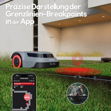  529,99€ KOSTENFREIE Retouren  GRATIS Lieferung Montag, 5. Mai für Prime-Mitglieder. Bestellung innerhalb 8 Stdn. 26 Min. Liefern an Jonas - 46419‌ Isselburg Auf Lager Menge: 1 Menge:1 In den Einkaufswagen Jetzt kaufen Versand Amazon Verkäufer WHSJ EU Rückgaben Retournierbar innerhalb von 30 Tagen nach Erhalt Zahlung Sichere Transaktion Mehr anzeigen Für weitere Informationen, Impressum, AGB und Widerrufsrecht klicke bitte auf den Verkäufernamen.. Auf die Liste Redkey MGC500 Mähroboter Rasenmäher Roboter - Akku Rasenroboter Kabelbruch Finden Intelligente Schneidenhöhe APP Steuerung Rasenmäherroboter für Gärten bis 500M² Steigleistung 45% Automatisch Leise Für Vollansicht hier klicken      4+  3 VIDEOS Redkey MGC500 Mähroboter Rasenmäher Roboter Navigation