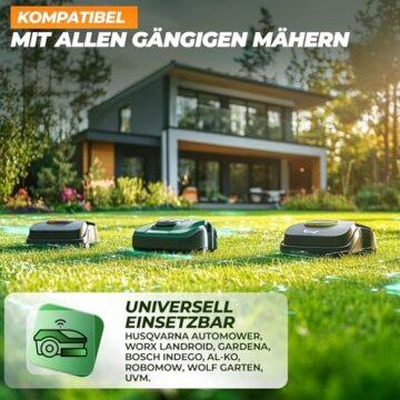 Mähroboter Begrenzungskabel Set – Kabel + Erdnägel + Kabelverbinder + Anschlussklemmen – Komplettset für alle Marken im Einsatz