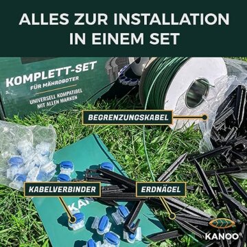 Mähroboter Begrenzungskabel Set – Kabel + Erdnägel + Kabelverbinder + Anschlussklemmen – Komplettset für alle Marken Test