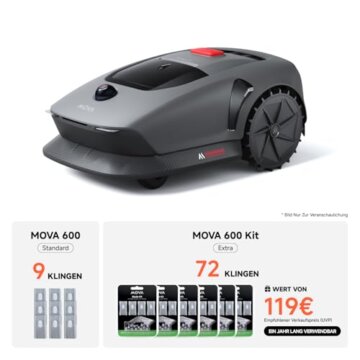MOVA 600 Kit Rasenmäher Roboter Test Zubehör