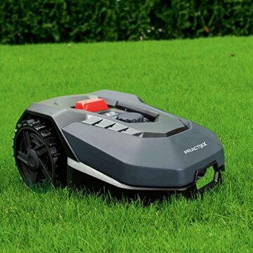 Practixx Mähroboter auf Rasen