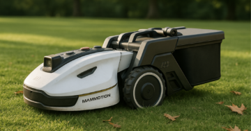 Rasenroboter mit Fangkorb