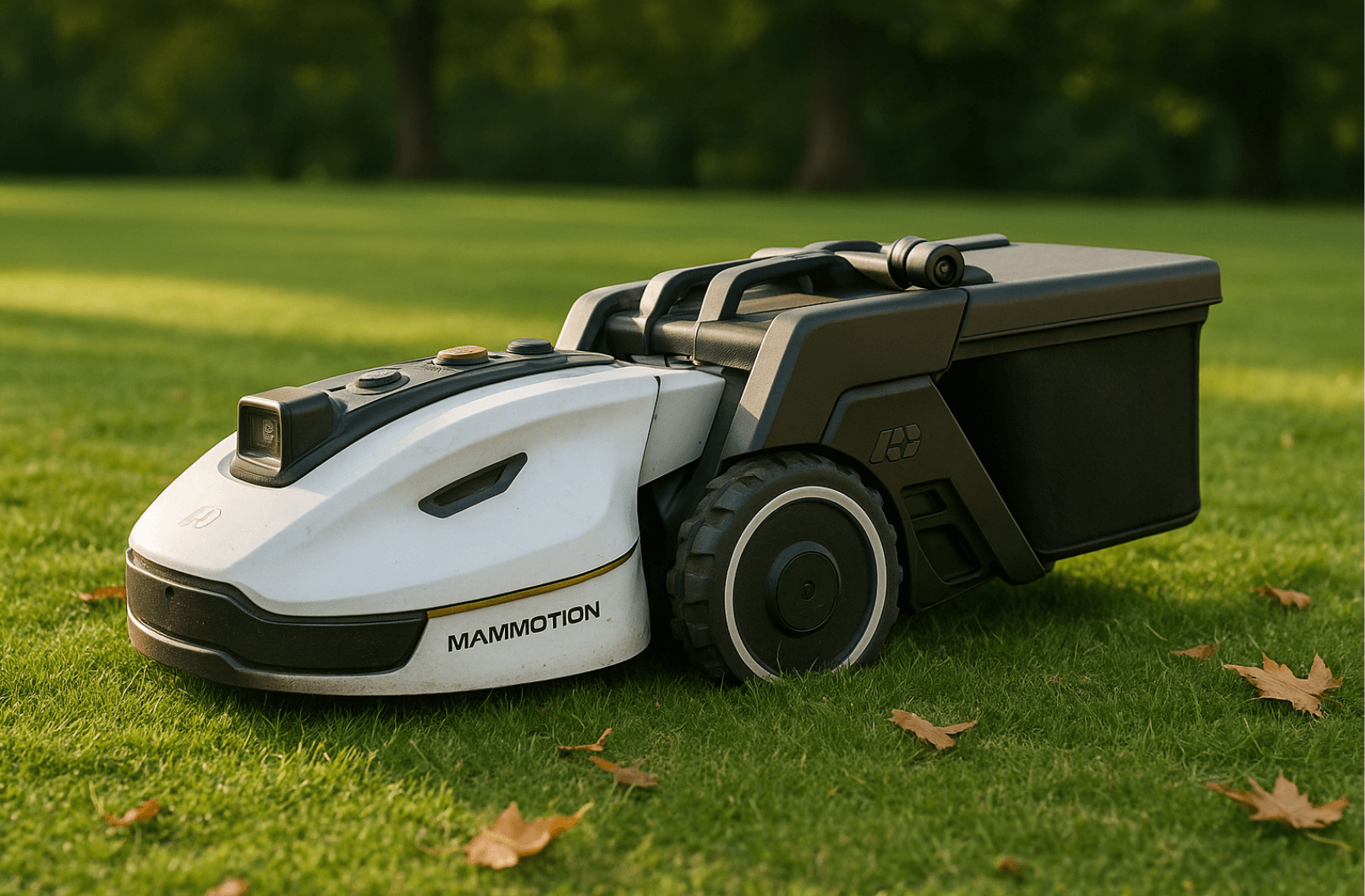 Rasenroboter mit Fangkorb