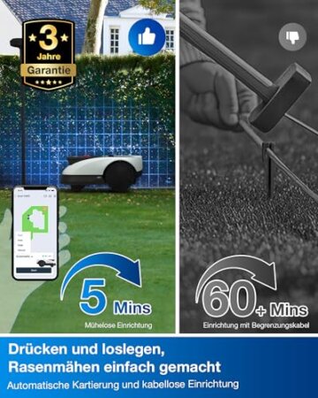 ECOVACS Goat O500 Panorama Mähroboter Test Regen