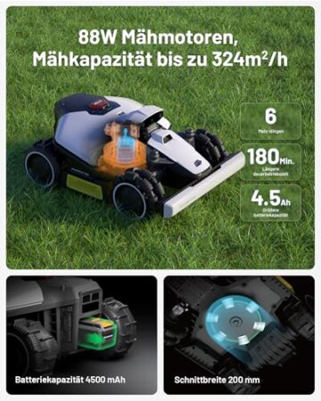  MAMMOTION LUBA mini AWD 800 Mähroboter ohne Begrenzungskabel Test